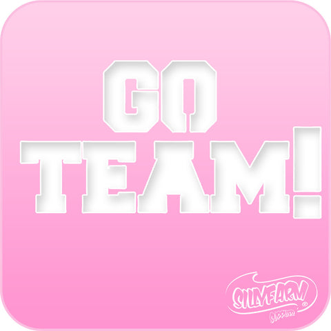 Go Team! Pink Power Stencil