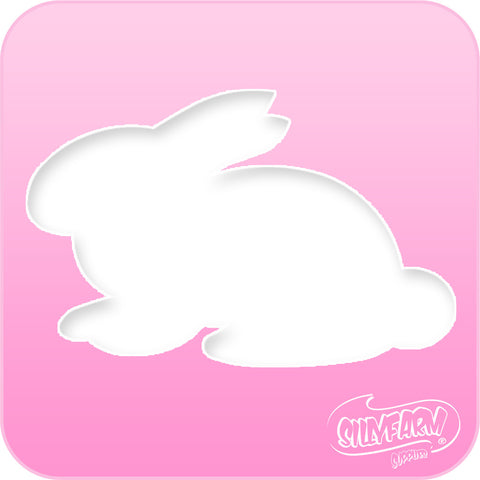 Cute Bunny Pink Power Stencil