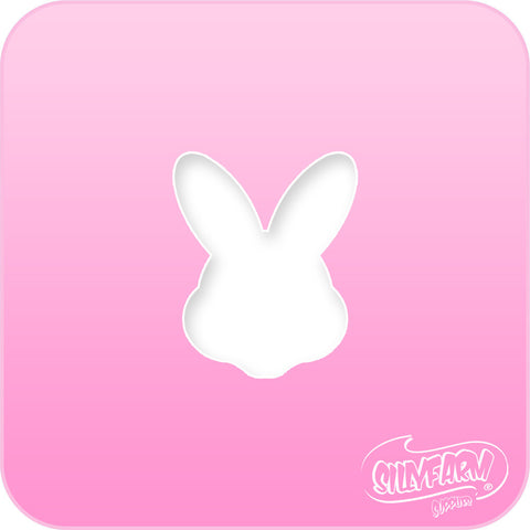 Bunny Head Pink Power Stencil